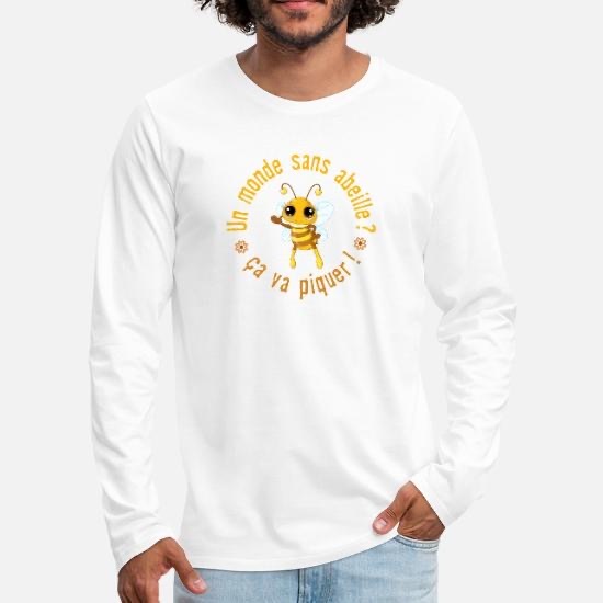 T-shirts Homme manches longues Un monde sans abeilles ... ça va piquer !