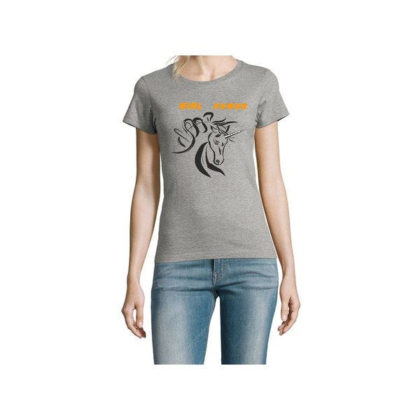 T-shirt Femme Licorne : Girl Power