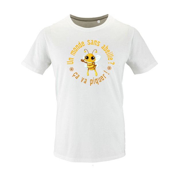 T-shirt Homme Un monde sans abeilles ... ça va piquer !